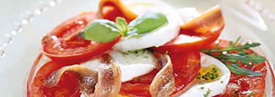 Caprese Salad with anchovies