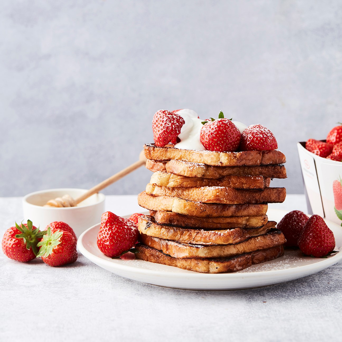 Wentelteefjes met aardbeien